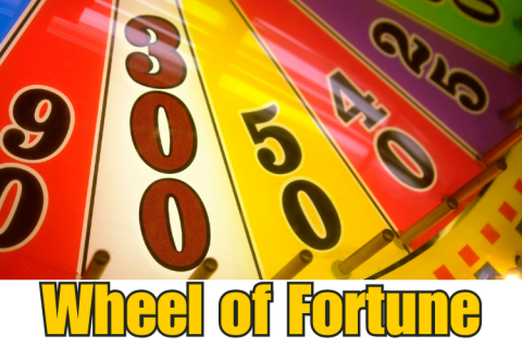 Wheel of Fortune spinning wheel.