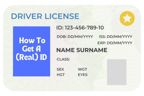 Graphic of real ID drivers license